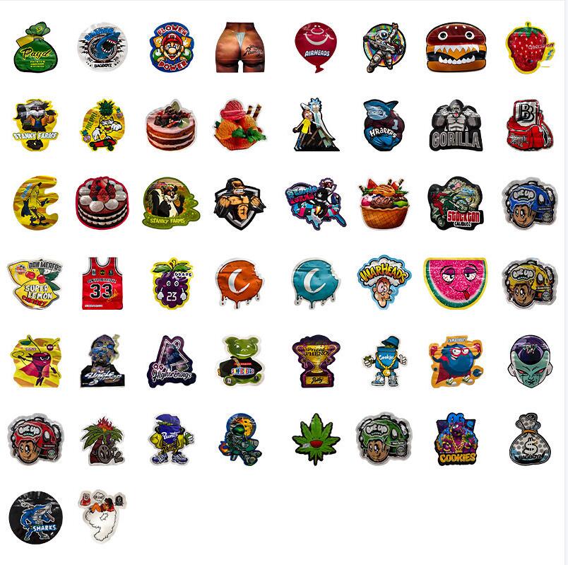 

EMPTY New 3.5g irregular Mylar bags 160 types unique shape smell proof zipper packaging Special-shaped runtz cake chocolate Gorilla Glue backpack sharks packing bag