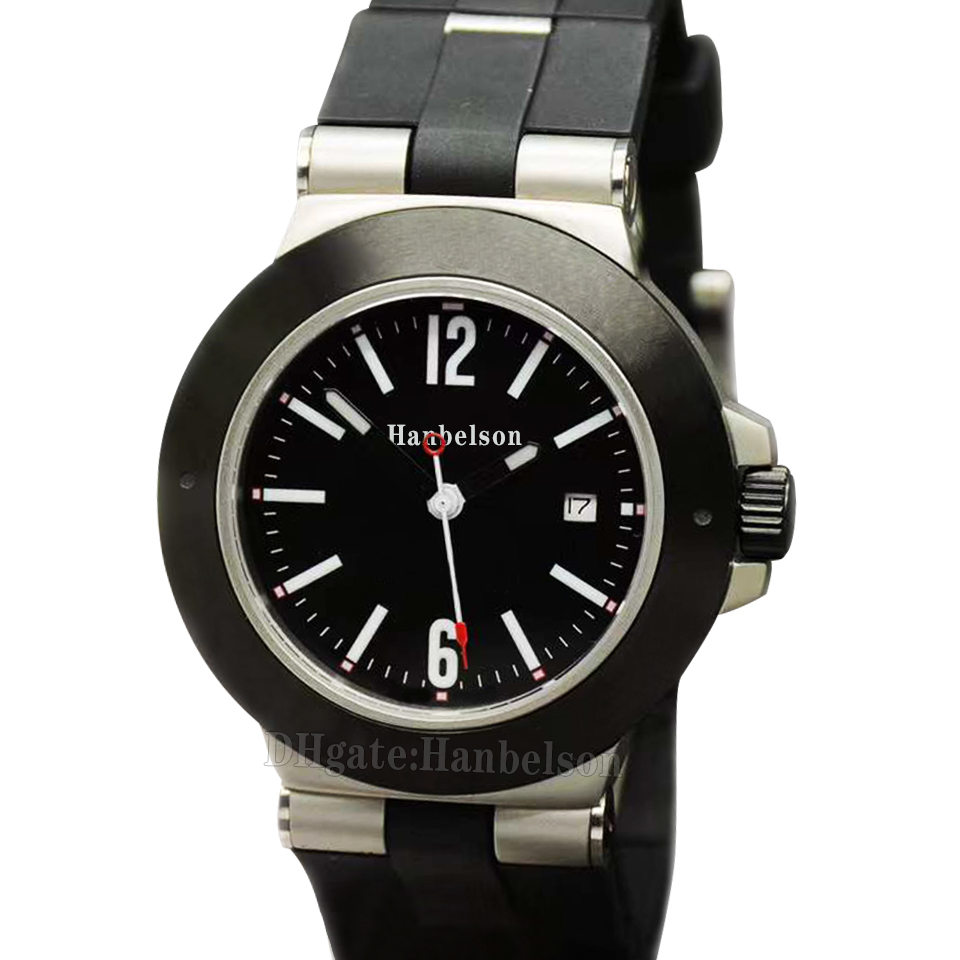 

Mens Watches Stainless Steel Case 2813 Automatic Movement Mechanical Sapphire Glass Sports Self-wind Black face Rubber band Wristwatches 44mm, Style 2 black dial