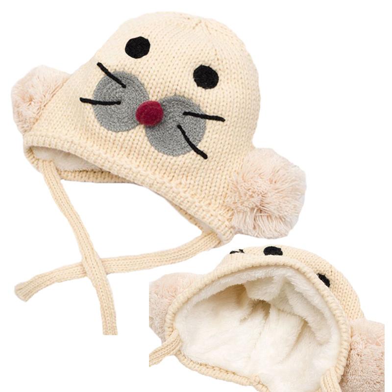 

Caps & Hats Lawadka Winter Thick Warm Baby Hat With Earflaps Cartoon Velvet Protection Ear Girls Boys Beanies AccessoriesCaps, Red