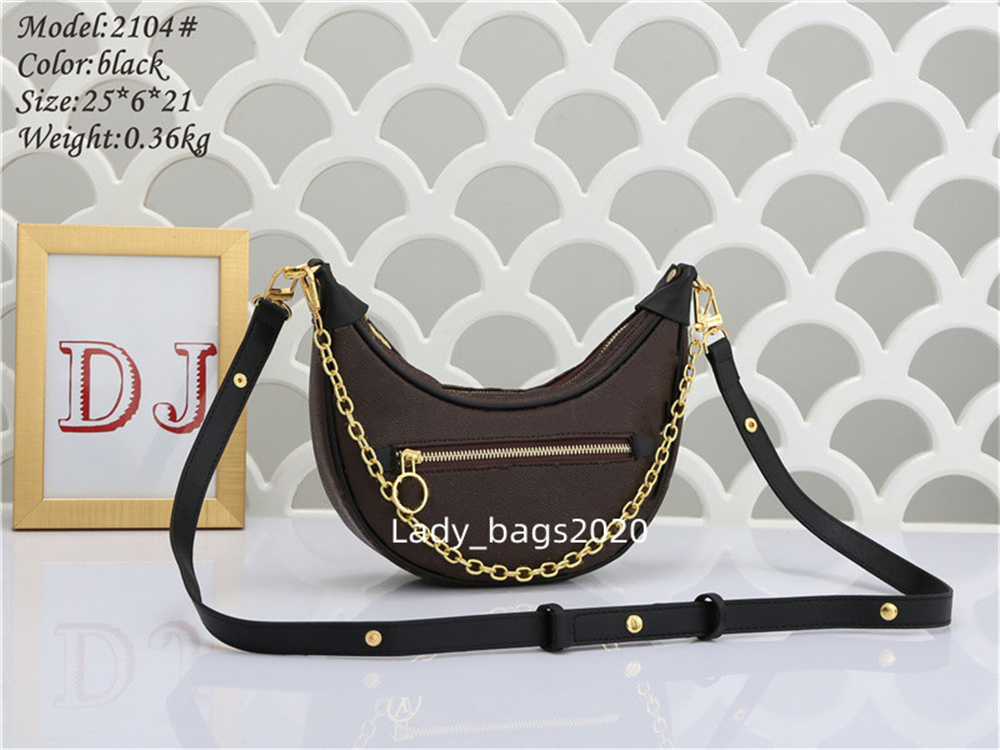 Sacs de concepteurs pour femmes Half Moon Axillary Handary Handarf Hands Hands Spowder Crescent Loop Luxury Possiers MONOGRAMMES MONOGRAMMES BAGU