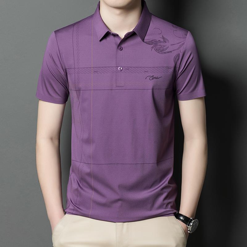 

Men's Polos High End Luxury Top Grade Logo Designer Male Shirt Tshirts Short Sleeve Business Printing Korean Fashion High-quality SoftMen's, Black