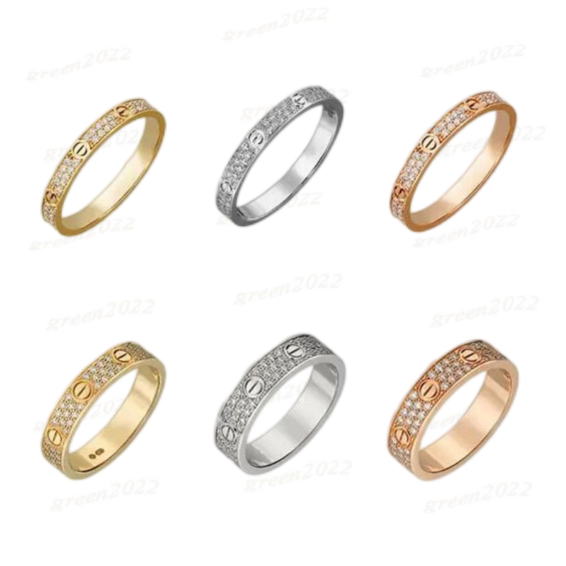 Love Screw Bague Classique De Luxe Designer Bijoux Femmes Diamants Or Anneaux Titane Acier Alliage Plaqué Or Accessoires Ne Se Décolorent Pas All