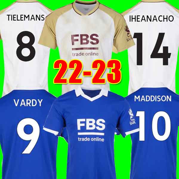 

22 23 Leicester Soccer Jersey City VARDY MADDISON 2022 2023 BARNES TIELEMANS AYOZE DAKA LOOKMAN Top Football kit Shirt IHEANACHO Men kids set uniforms, 22-23 home