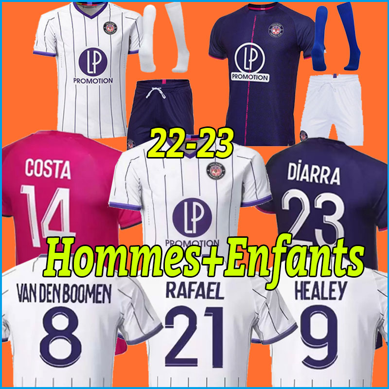 

Toulouse FC soccer jerseys 2021 2022 2023 maillot de foot Rhys Healey Anriste Bayo Spierings Adli 21/22/23 Men kits Kids football shirts Uniforms full set socks enfants, 22-23 home
