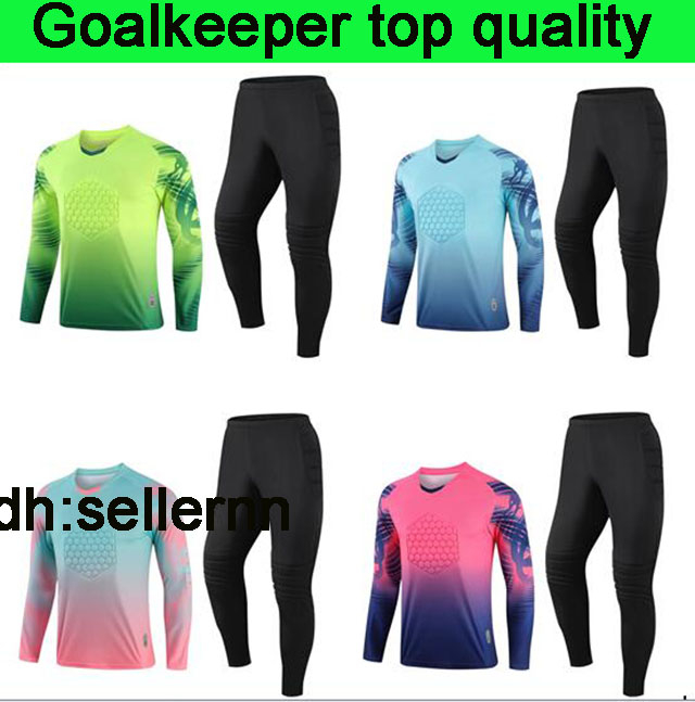 

22 23 goalkeeper blank soccer jerseys Gradient soccer jersey Men Long Sleeve Sport Football Uniforms Adult Shirts Workout Training Tops longsleeve kits, Green