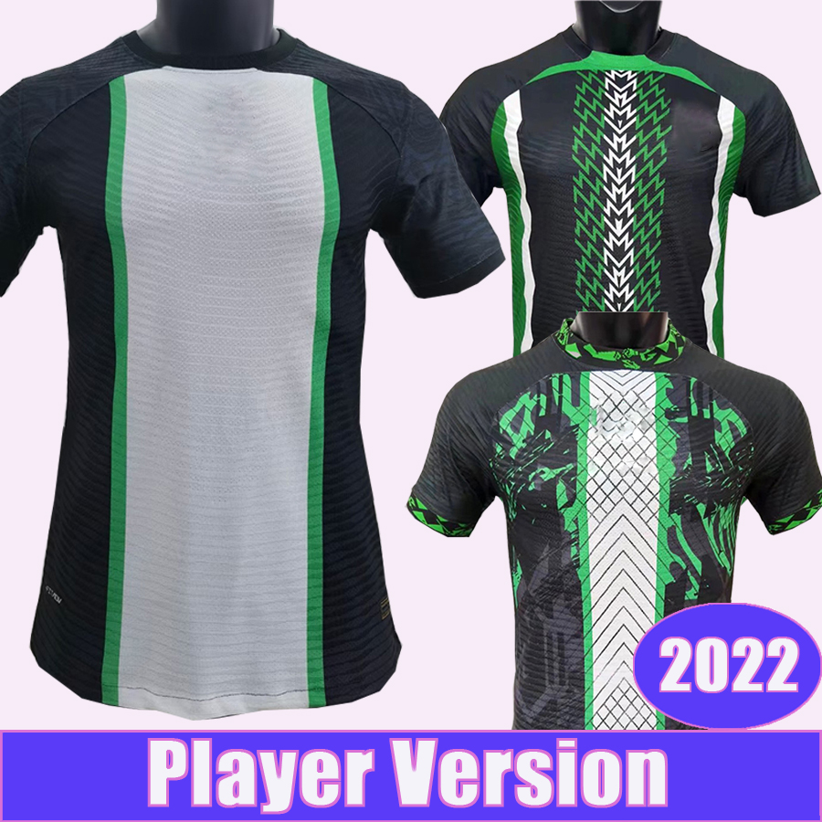 

2022 Mens Player Version Soccer Jerseys AHMED MUSA MIKEL OKECHUKWU IHEANACHO Home Special Edition Football Shirt National Team Uniforms, Qy8429 2022 special edition no patch