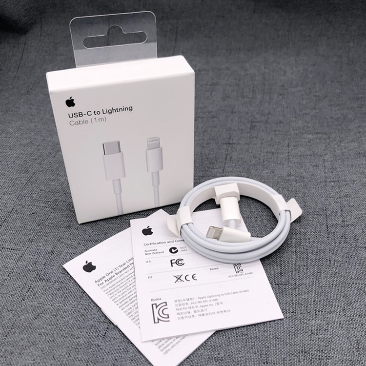 

Original 1m/3ft usb c PD fast charging cable type c to lightning charger cable for apple iphone 11 12 13 pro max 20w Power adapter, White