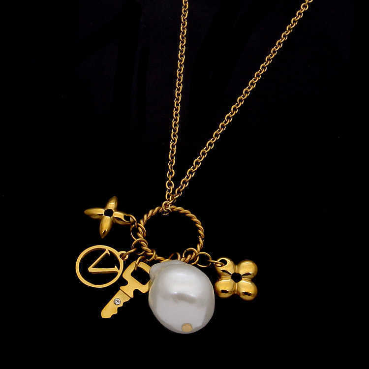 Four Leaf Clover Chain Necklace for Women Real Sterling Silver Jewelry Yin Yang Charm Plated Hollow Locket Key-image-749871504