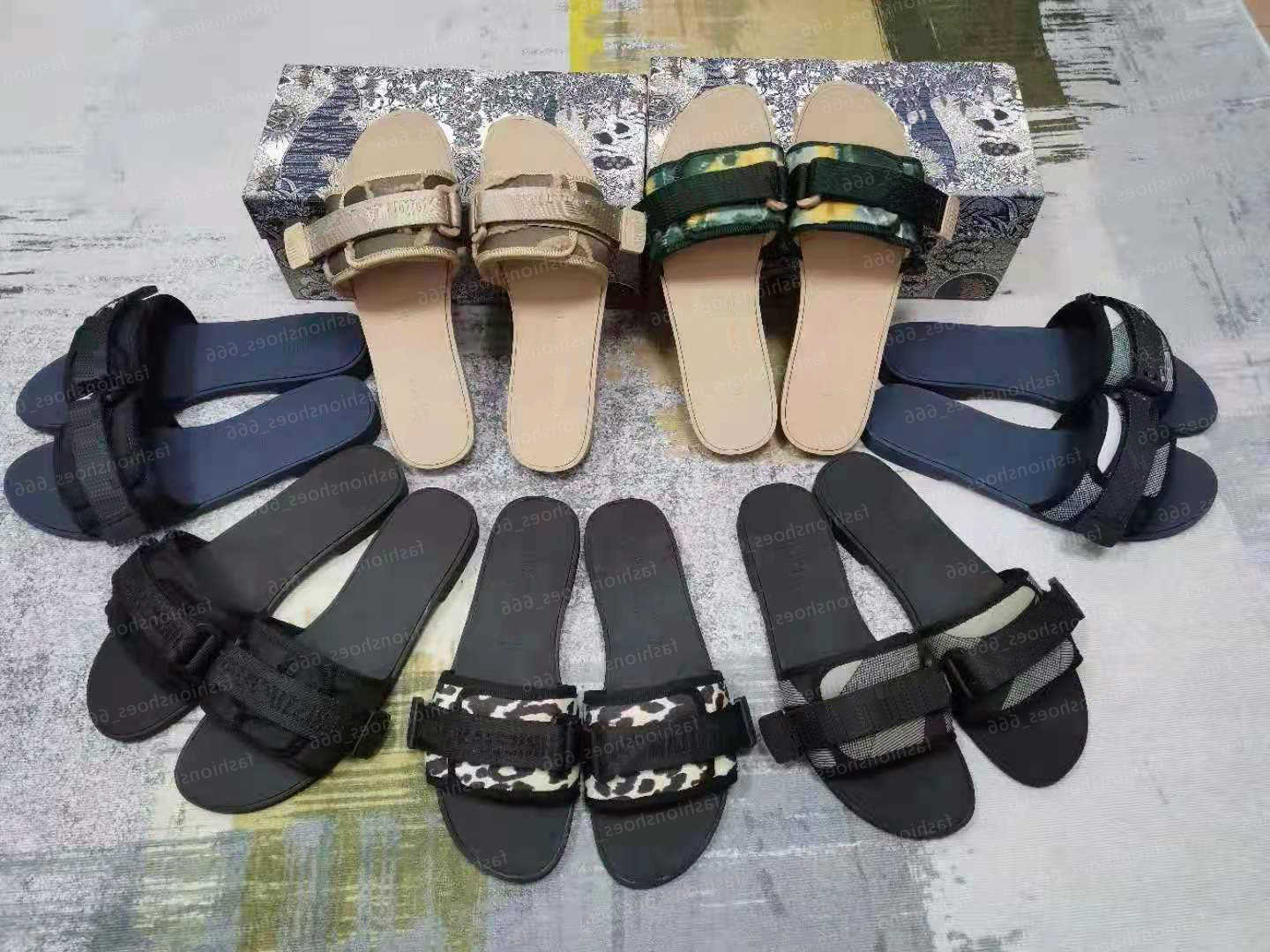 

2022 Women Sandals Slippers Slide Embroidery Designers Slides Sandal Floral Brocade Flip Flops Striped Beach Leather Rubber Flower Slipper Black, Blue