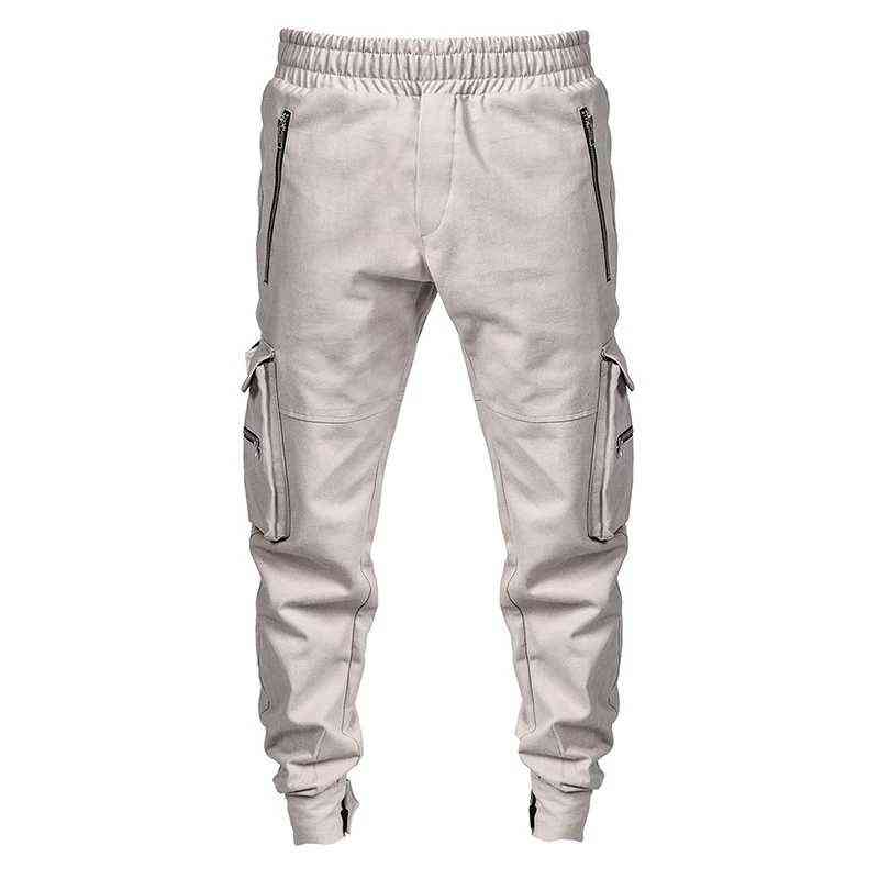 

Joggers Men Harem Pants Multi Pockets Streetwear Hip Hop Sweatpants Harajuku Spring New Casual Track Cargo Pant Trousers J220629, Beige
