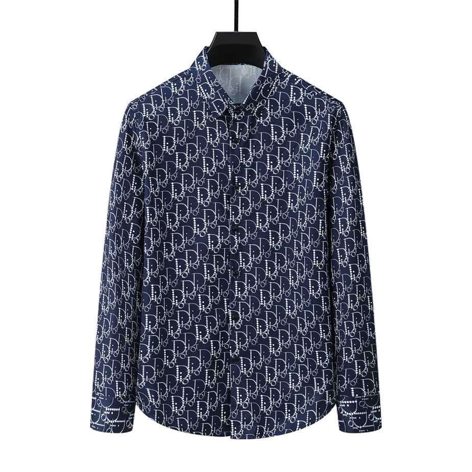 2022 luxury designer men's shirts fashion casual business social and cocktail shirt brand Spring Autumn slimming the most fashionable clothi
