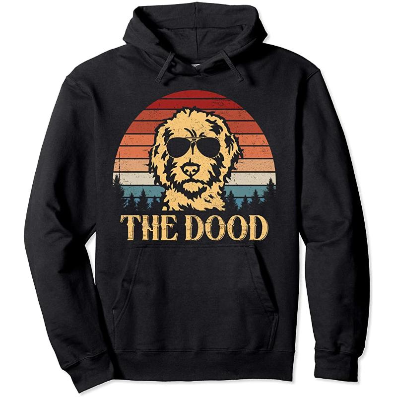 

Men' Hoodies & Sweatshirts Vintage Goldendoodle The Dood TShirt Gift Dad Mom Kids Pullover Hoodie