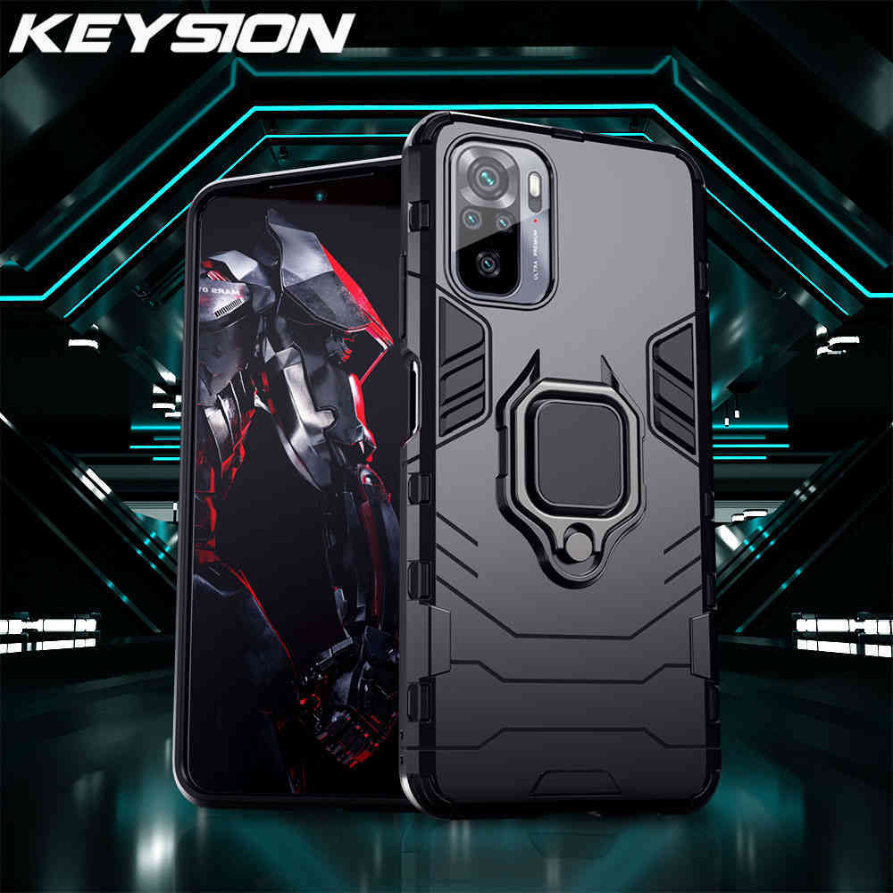 

KEYSION Shockproof Case for Redmi Note 10 Pro Max 9s 8 8A 7 7A 8T K20 K40 Back Phone Cover Xiaomi Mi 9T A2 A3 9SE 11, Black