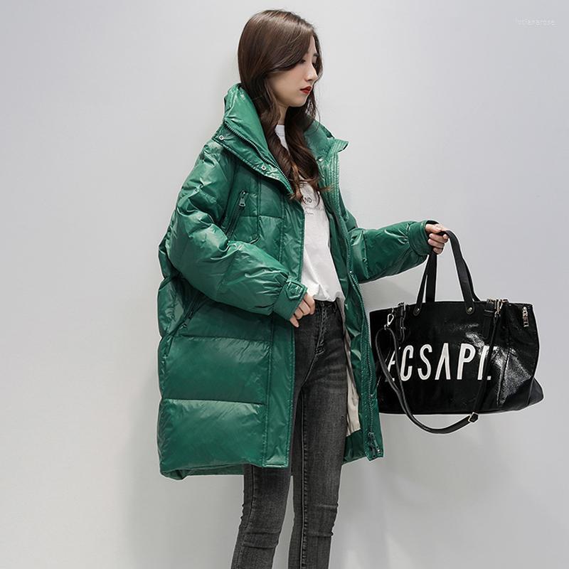 

Women' Down & Parkas FTLZZ Winter Women 90% White Duck Jacket Female Casual Loose Long Coat Thick Waterproof Overcoats Luci22, Beige