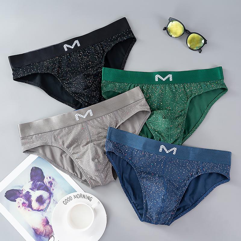 

Underpants Goodeal Brand Men Underwear 95% Cotton Briefs Fashionable Young Sexy With Letters Breathable Panties High Quality, Black;white