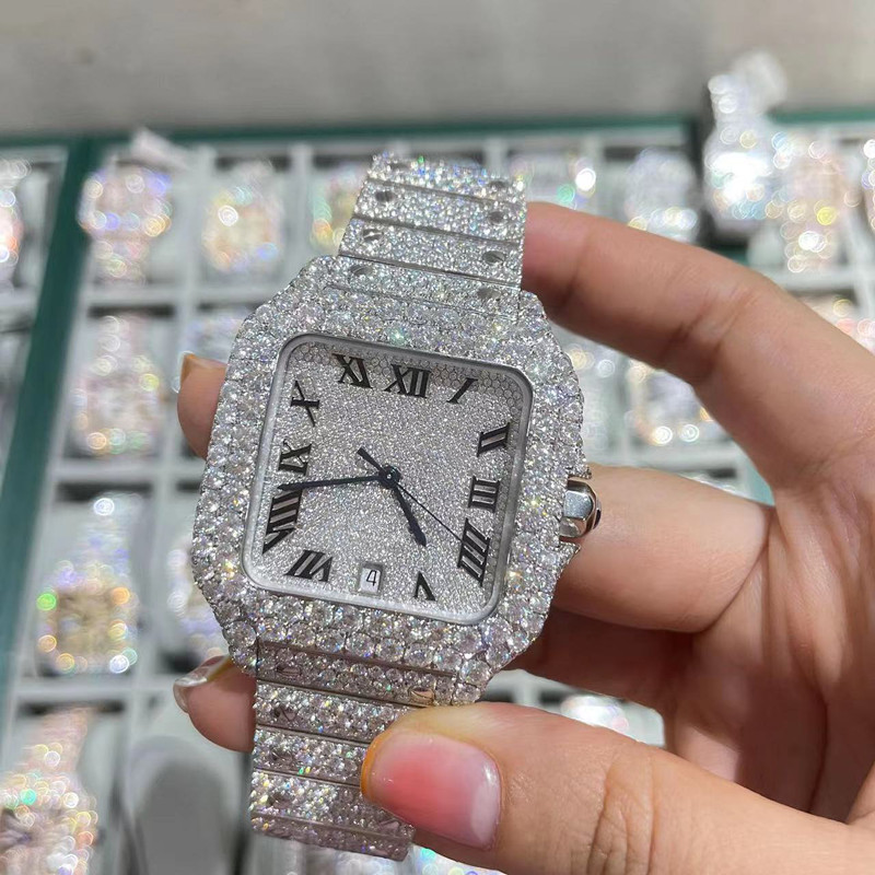 

luxury mens watches 4130 movement watches for men 3255 montre de luxe iced watch Mosang stone moissanite diamond watchs wristwatch Mechanical automatic 904L M46, The screwdriver