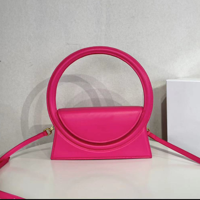 

Women Handbag Crossbody Bags Shoulder Purse Fashion Top Quality Genuine Leather Gold Hardware Letters Removable Shoulder Strap Round Portable Tote Bag, Just box