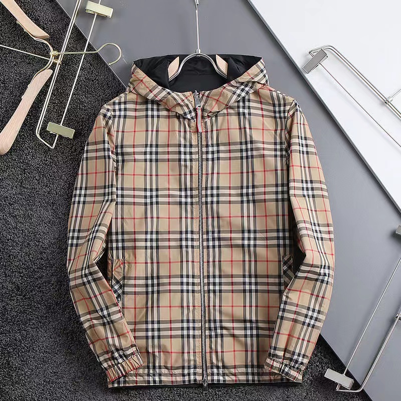 

B10104 Coat men wear jacket Long Sleeve Designer Jackets Slim high quality Windbreaker Men reversible Coats M-4XL, Black