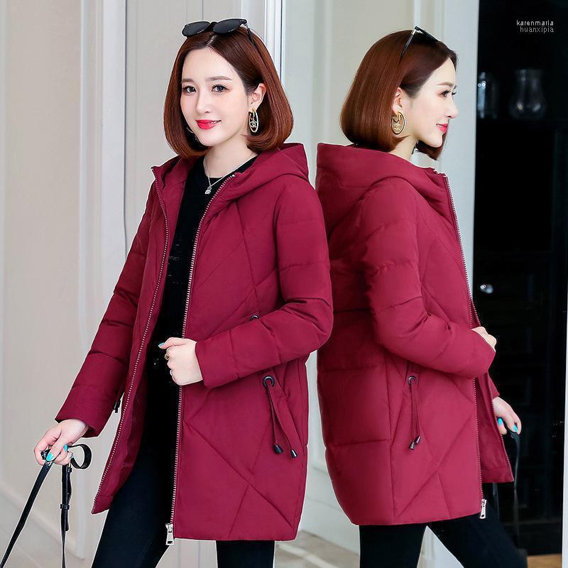 

Women's Down & Parkas 2022 Middle Jacket Female Aged Foreign Style Parka Women Winter Coat 202 Kare22, Blue