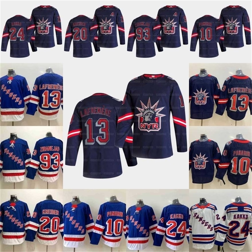 Xfl2020 13 Alexis Lafreniere 2021 Reverse Retro Artemi Panarin Kaapo Kakko Chris Kreider Mika Zibaneja Gretzky Messier Jersey