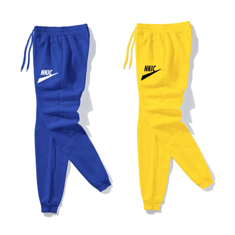 

Men Autumn Summer Sports Running Pants Pockets Training Elastic Waist Jogging Casual Brand letter Print Trousers Sweatpants High Quality, Black