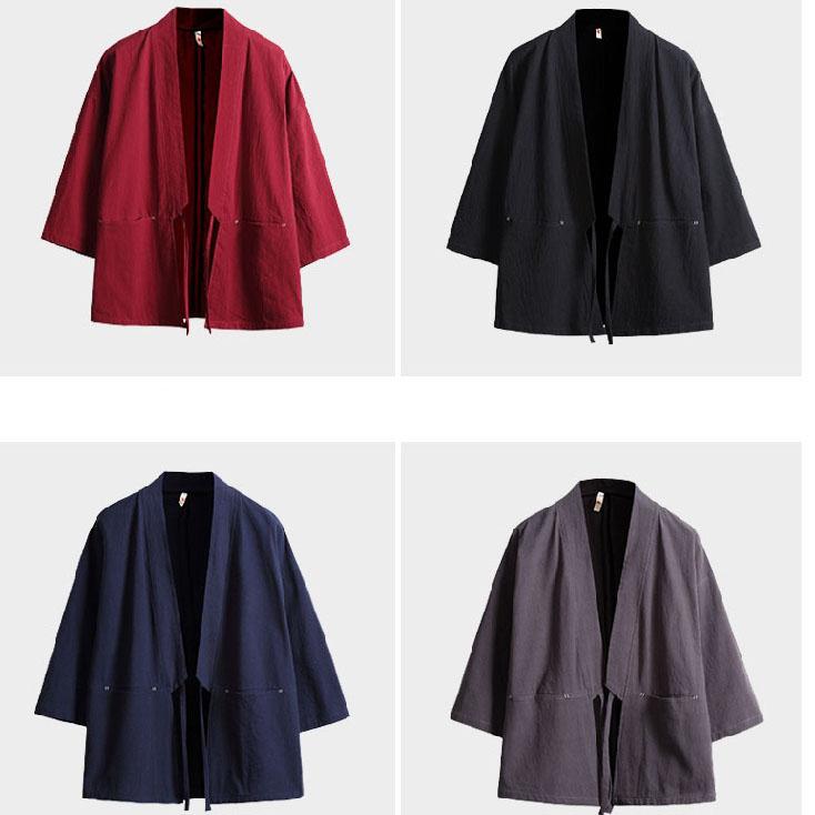 Ethnic Clothing Kimono Samurai Costume Streetwear Plus Size Haori Asian Clothes Yukata Men Women Cardigan Jacket Traditioanl Japanese Clothi