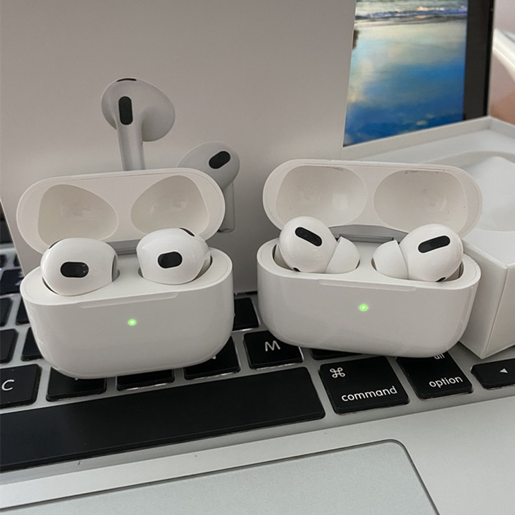 

AirPods Pro Air 3 Gen 3 Pods pros H1 Chip Transparency Earphones Wireless Charging Bluetooth Headphones AP3 AP2 Earbuds 2nd Headsets 1:1 Apple original quality, White