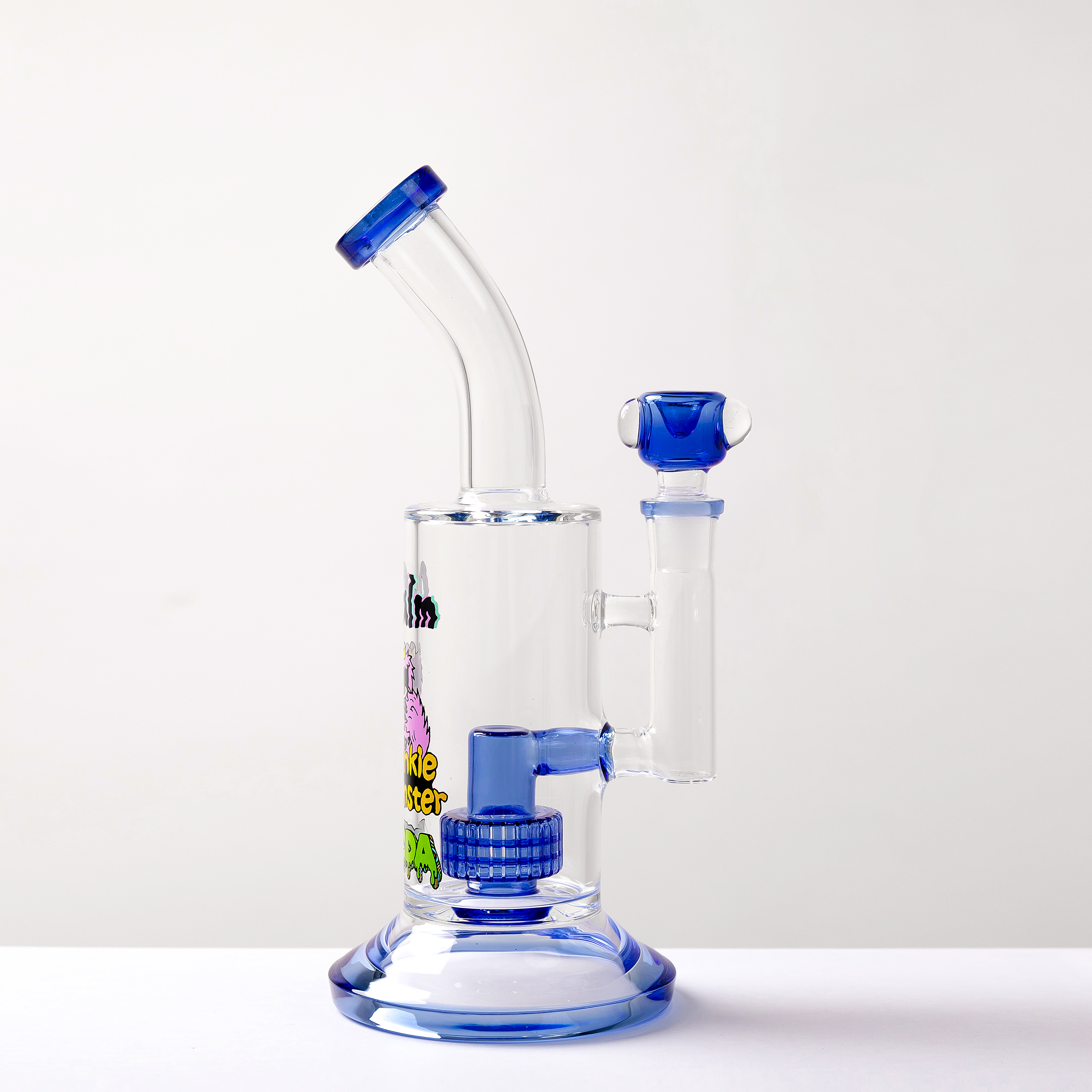 bongs ash catcher bubbler Smoking Accessories Hookahs Light Blue oil rig frother glass hookah-image-765468191