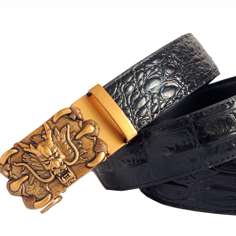

Belts Retro Golden Faucet Belt Men Buckle Jeans Automatically Buckles For Strap Men's LuxuryBelts, White