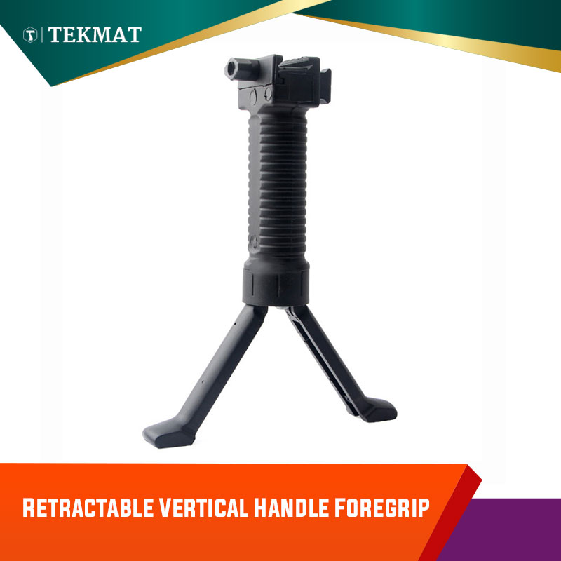 

Tekmat Bipod Y14 Fore-grip Bipod Retractable Spring Loaded Picatinny Rail Rifle With Vertical Handle Fore Grip Hunting Accessories Black Xhunter