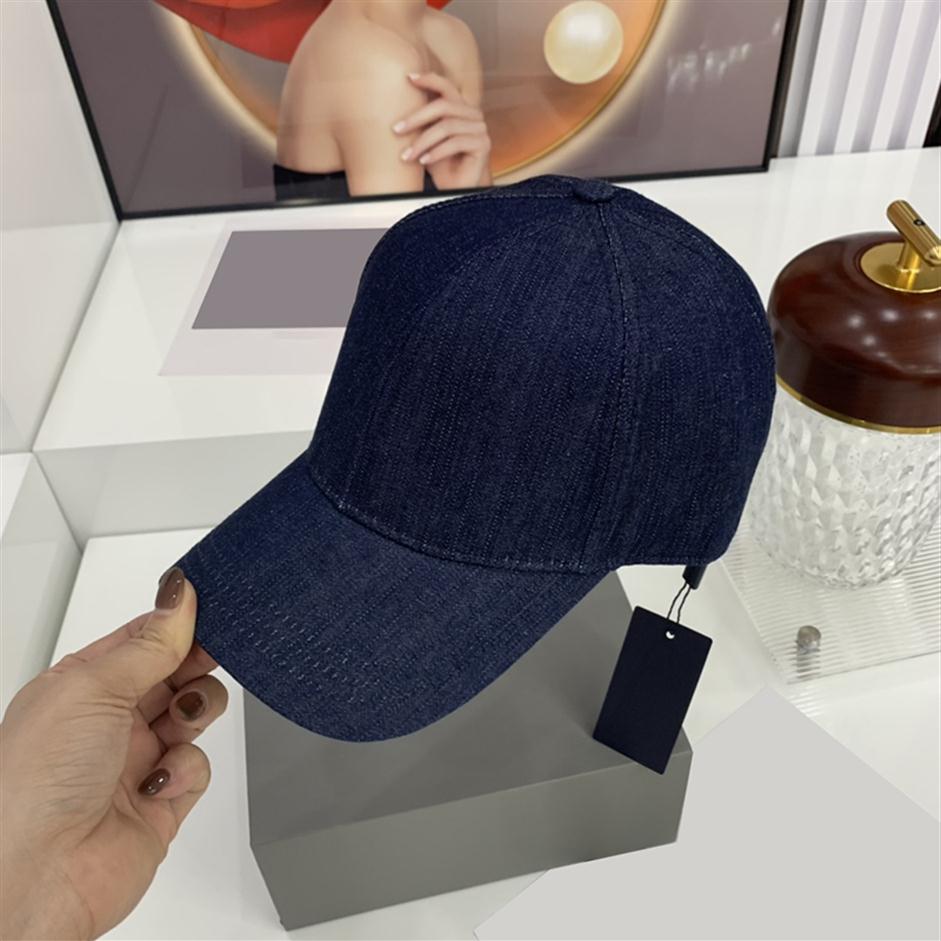 

Fashion Baseball Hat Luxurys Designers Hats Men Women Mountaineering Cap Couple Sports Caps Velcro denim fabric Vintage3320, Blue