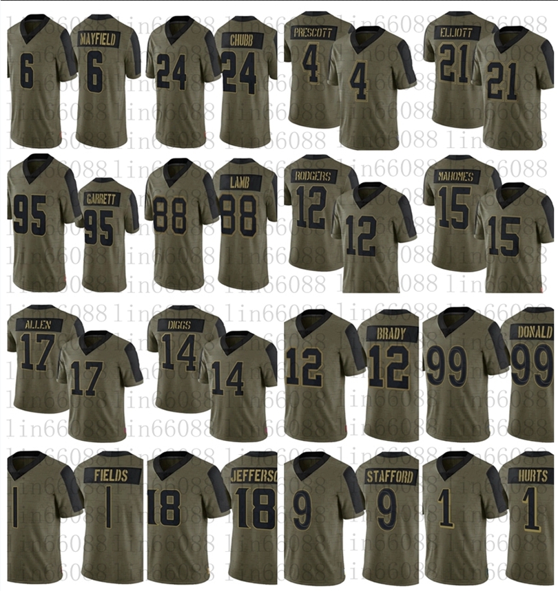 

Herbert Diggs 2021 Salute To Service watt football jersey, As