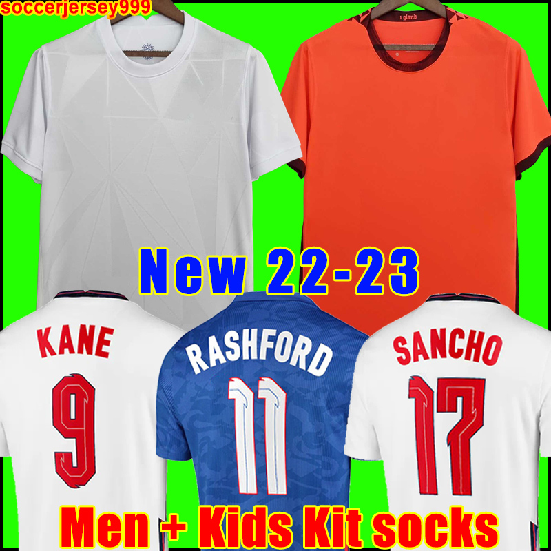 

2022 2023 KANE STERLING soccer jersey RASHFORD SANCHO GREALISH MOUNT FODEN MAGUIRE ENGlAND 22 23 national football shirt world cup men kids kit socks uniforms, Kids away + socks