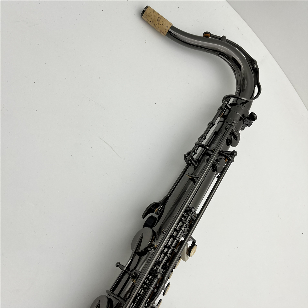 Saxophone High Quality Tenor Plated Bb Tune Black Nickel Plated Professional Woodwind Instrument With Case Accessories