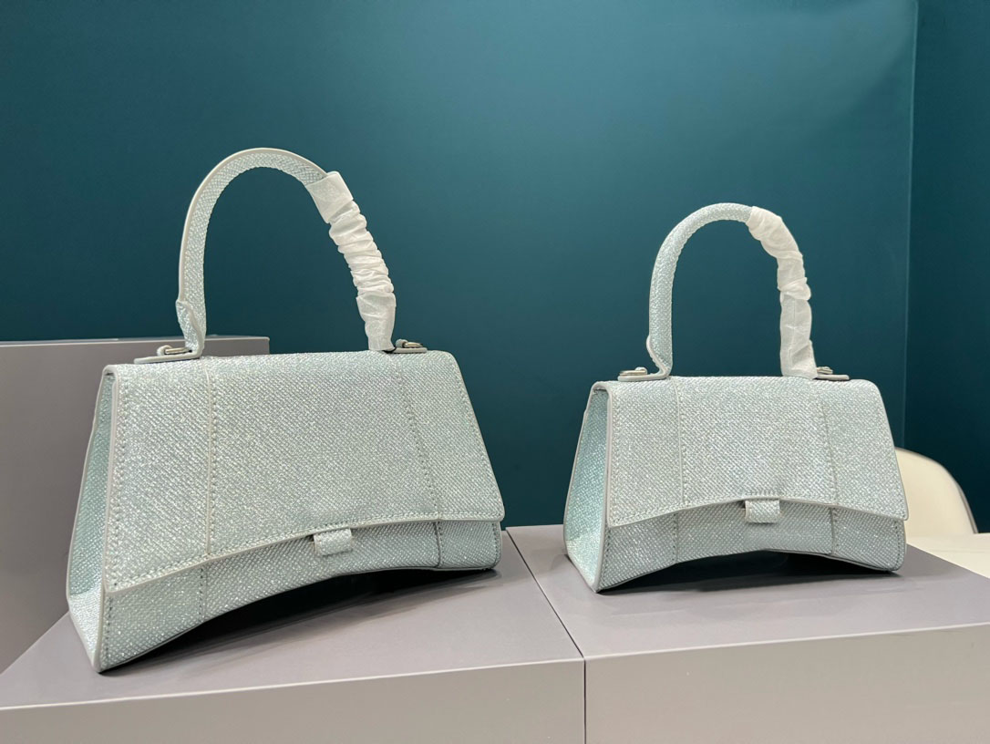 

Mini Totes Fashionable Design Hourglass Bag shining starry sky Nove patent leather Handbags with Irregular Shape High Quality Handbag Styles With Packaging, Star blue