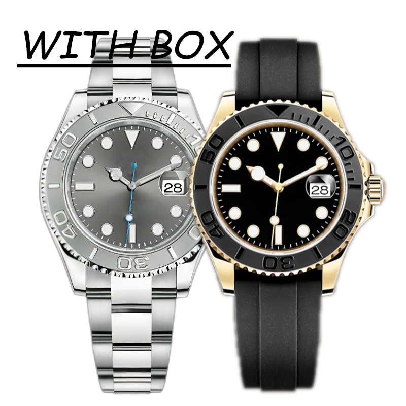 

2022 Montre De Luxe Mens Watches Yacht Style 40mm Silver Dial Master Automatic Mechanical Sapphire Glass Classic Model Folding WristWatch, Color 12