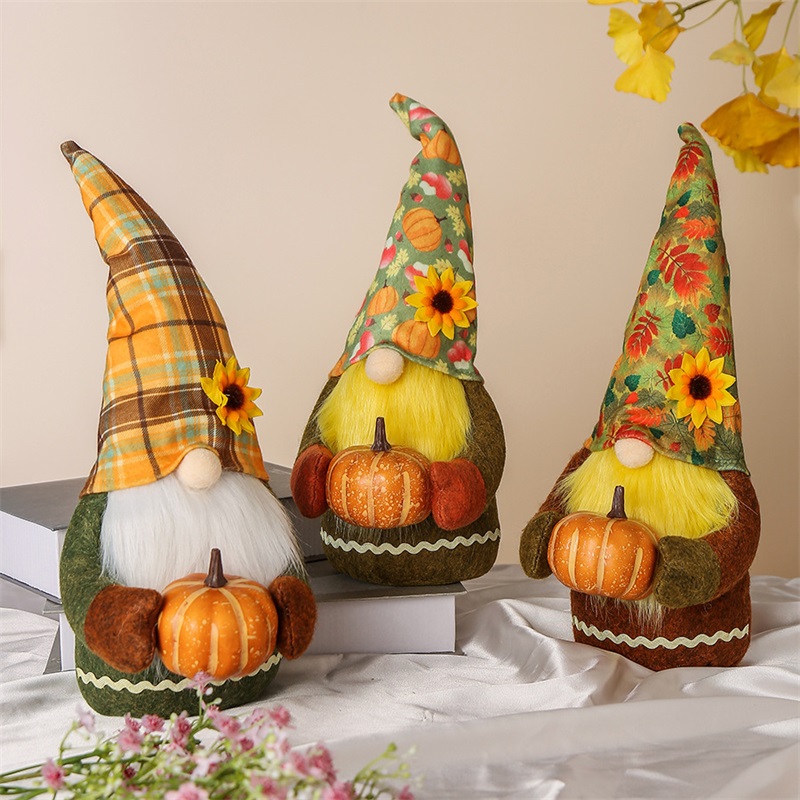 

White Beard Faceless Festival Doll Party Favor Pumpkin Cute Hat Plush Stuffed Gnomes Toys Creative Christmas Halloween Decorations Accessories 10gl1 Q2