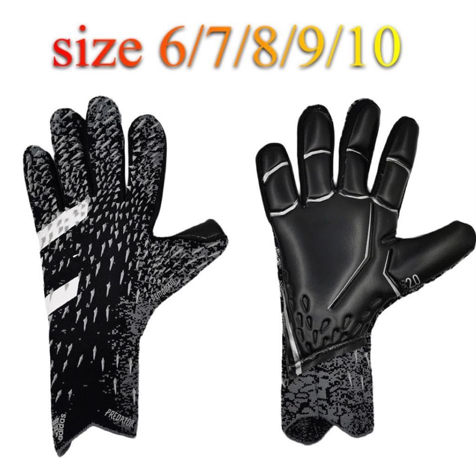 

2022 4MM Men Kids Size Latex Professional Soccer Goalkeeper Gloves no Finger Protection Football Match Gloves290W, Army green