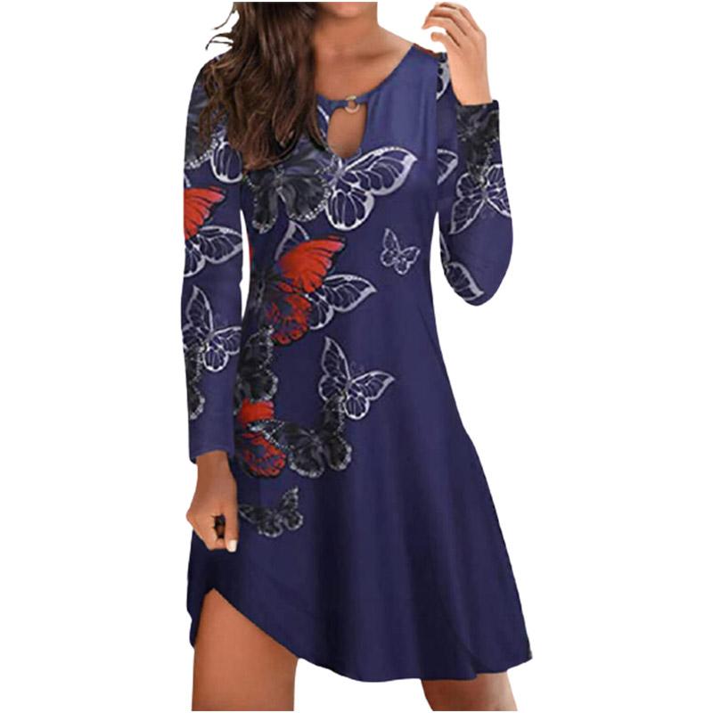 

Casual Dresses 2022 Women Fashion Spring And Fall Sexy Loose Midi Dress, Black