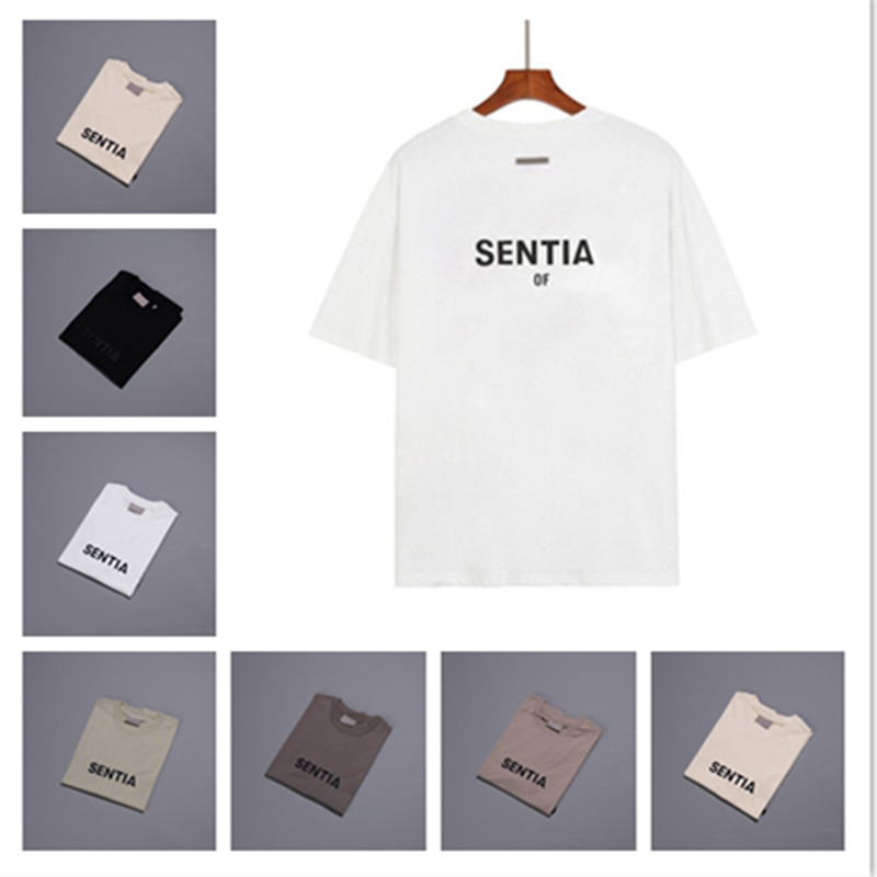 

ess Designer women mens T Shirts Chest Letter tshirts Short Sleeve shirt oversized essentials Loose Oversize Casual T-shirts Tops mens Womens black, 06