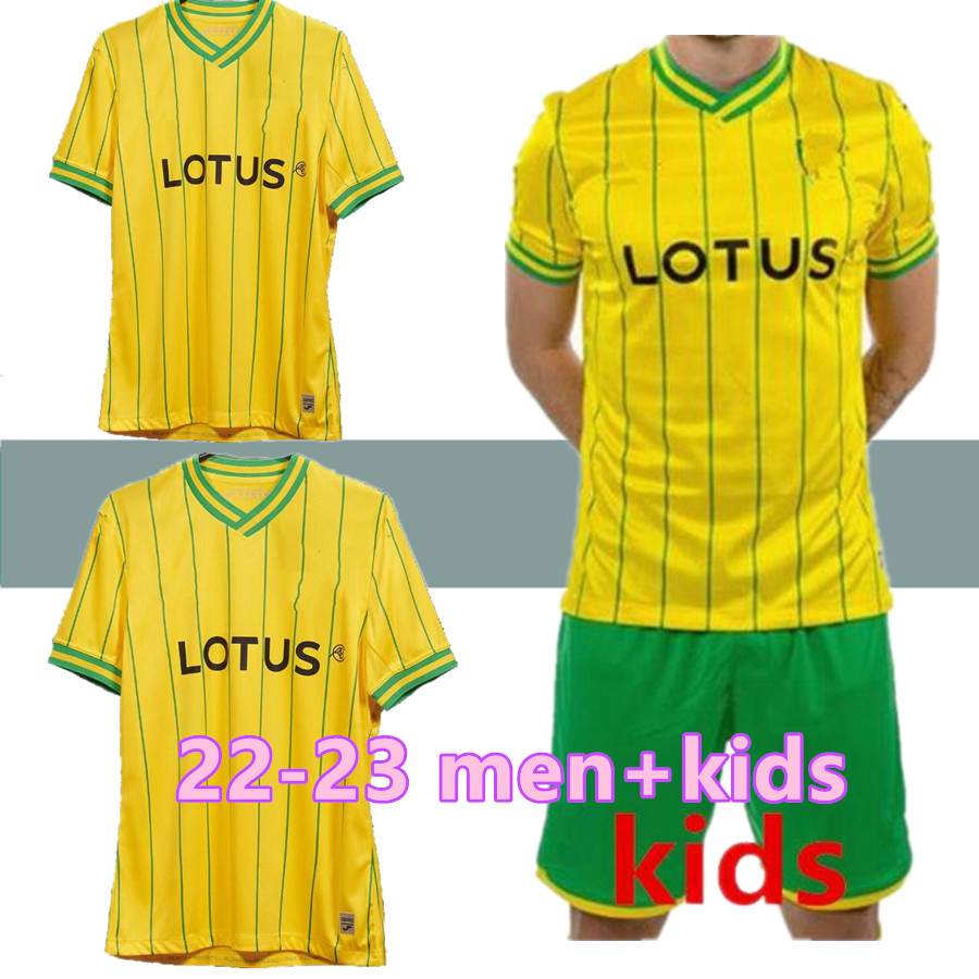 

2022 Norwich 22 23 Soccer Jersey PUKKI Jerseys 2023 HUGILL ROBERTS HERNANDEZ Aarons STIEPERMANN MCLEAN BUENDIA FOOTY men football shirt, 22-23 home