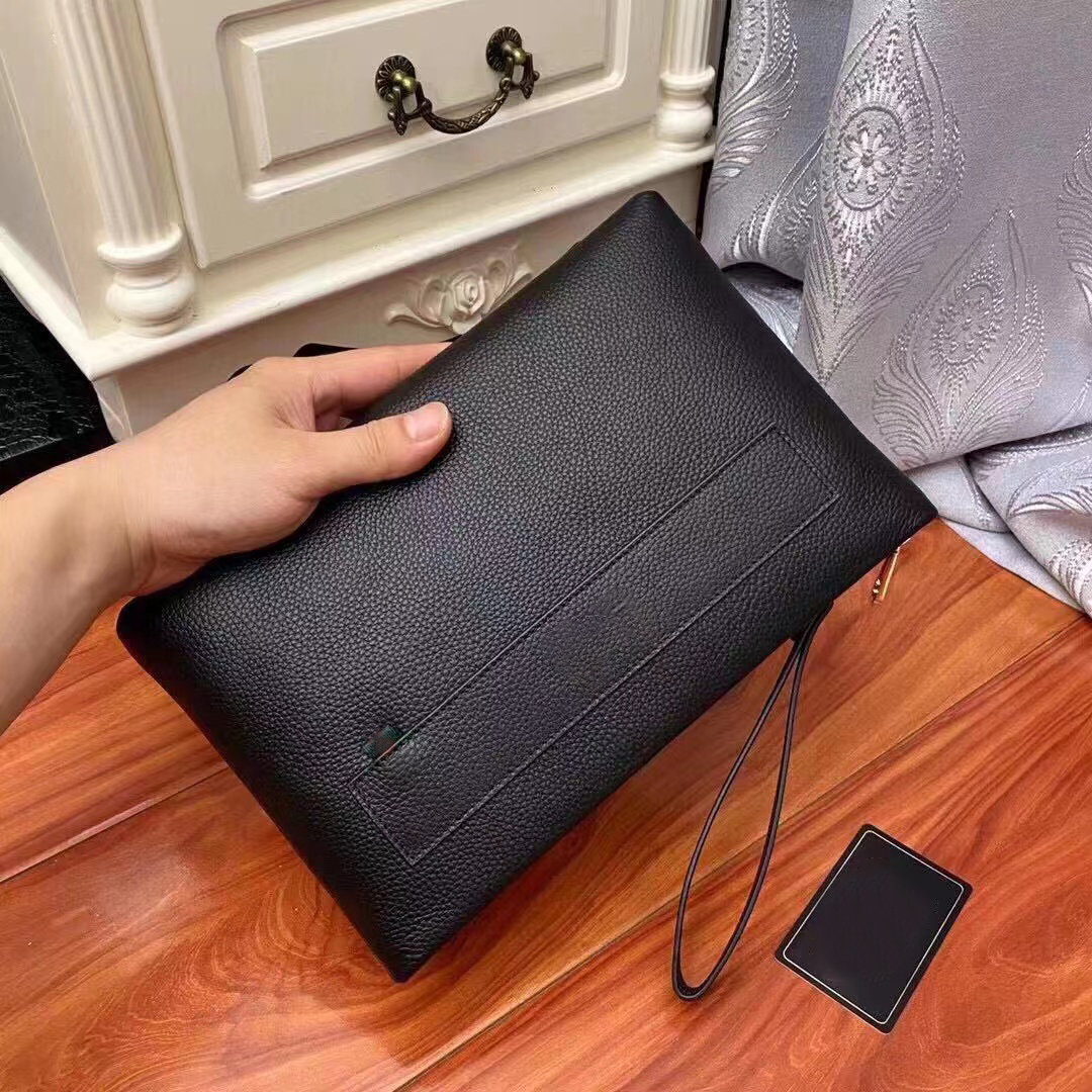 

G Designer Handbag Fashion Men Black Clutch Bag Leather Card Phone Messenger, ##