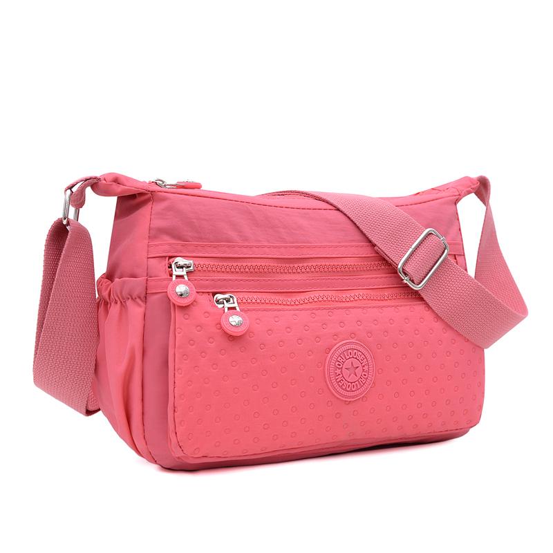 

Evening Bags Women's Crossbody Bag Waterproof Nylon Wave Point Shoulder Messenger Casual Top-handle Ladies Handbag Travel ToteEvening, Beige