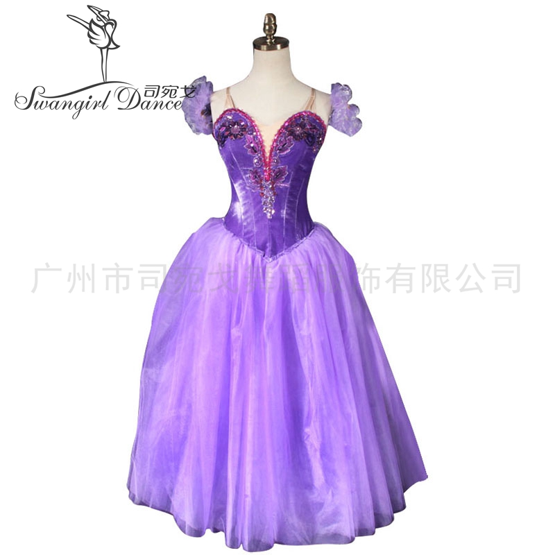 

Purple Romantic Ballet Tutu long Dress Red Ballet Ballerina Dress Girls BT9088B