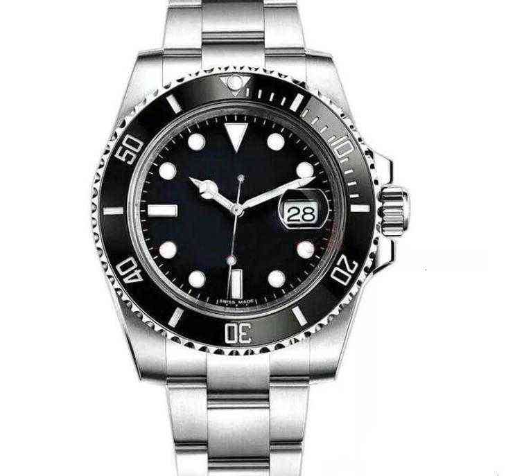 

7A+New Mens Watch Mechanical Automatic Movement Business Stainless Steel Watch Men'S Calendar Watches Wristwatches mens watches gold watch, Black