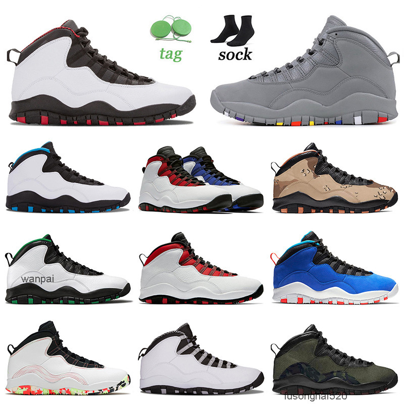 

New Fashion Jumpman 10 10s Basketball Shoes Air Jorden Retro Mens Women Chicago Cool Grey Powder Blue Westbrook White Seattle Ember Glow Off, C1 ember glow 40-47