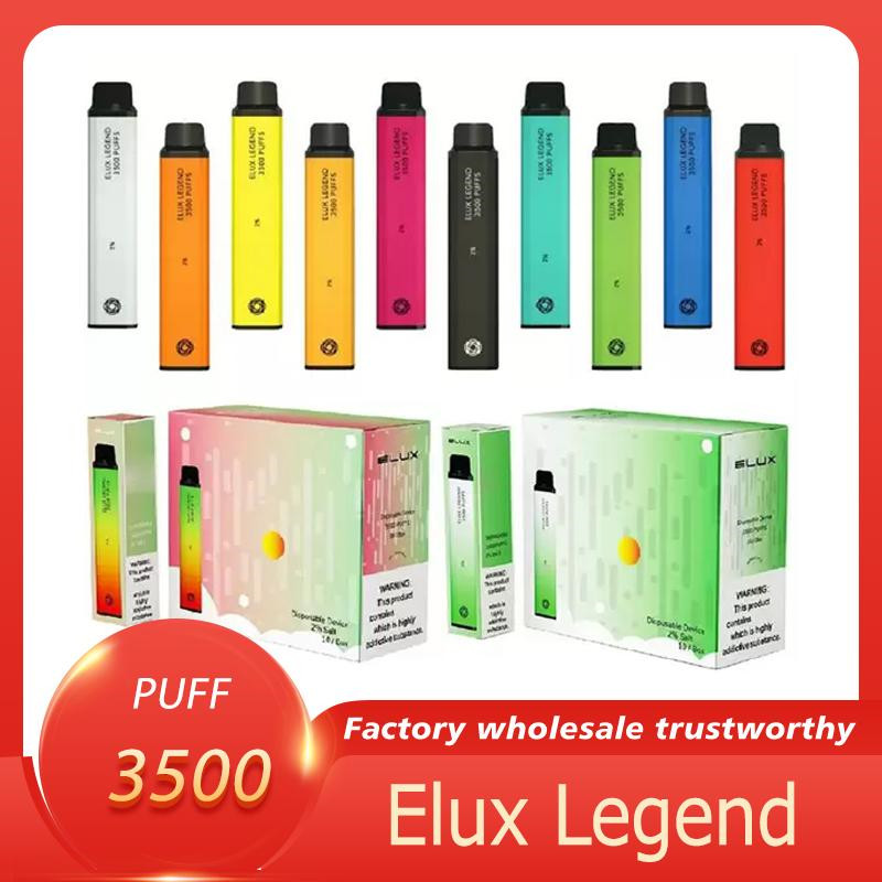 

Elux Legend Disposable E cigarettes 3500 Puffs Vape Pen 1500mAh Battery Vaporizer Stick Vapor Kit 2% 10ml Pre Filled Cartridge Device geek bar Fast Ship