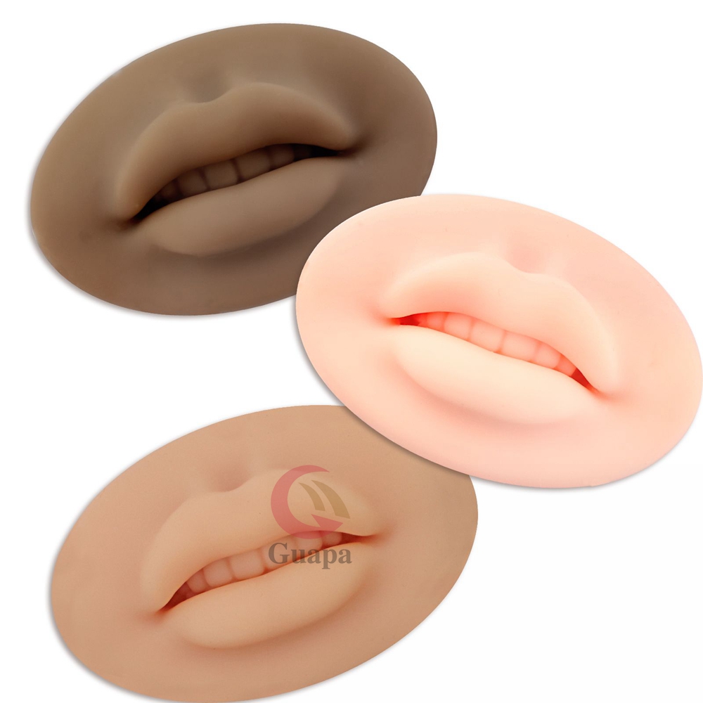 

3pcs Nude 3D Lips Practice Silicone Skin For Permanent Makeup PMU Artists Training Accessories Microblading Tattoo Supplies