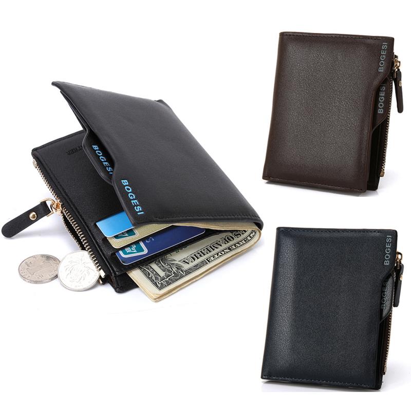

Wallets Men Wallet PU Leather Short Bifold Purses Multifunction Fashion Coin Bag Zipper Small Money Clutch Clip WalletWallets