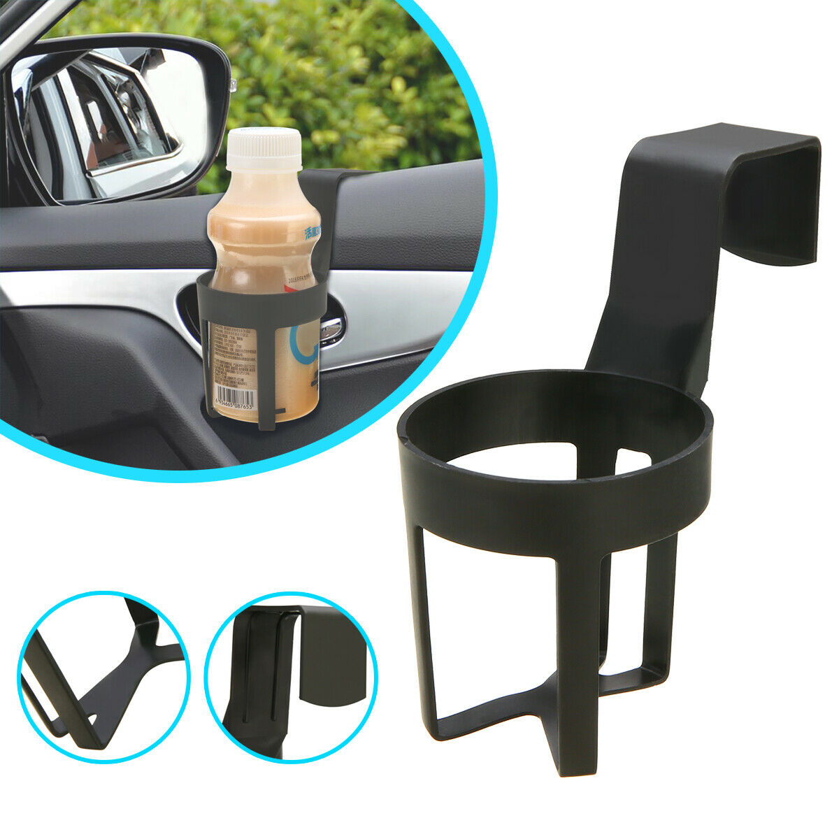 

Black Car Drink Holder Beverage Bottle Cup Mounts Holders Interior Car Accessories Back Seat Table